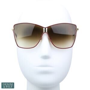 Gucci GG 4207/S Oversized Butterfly Sunglasses Burgundy Red Gradient NEW!!
